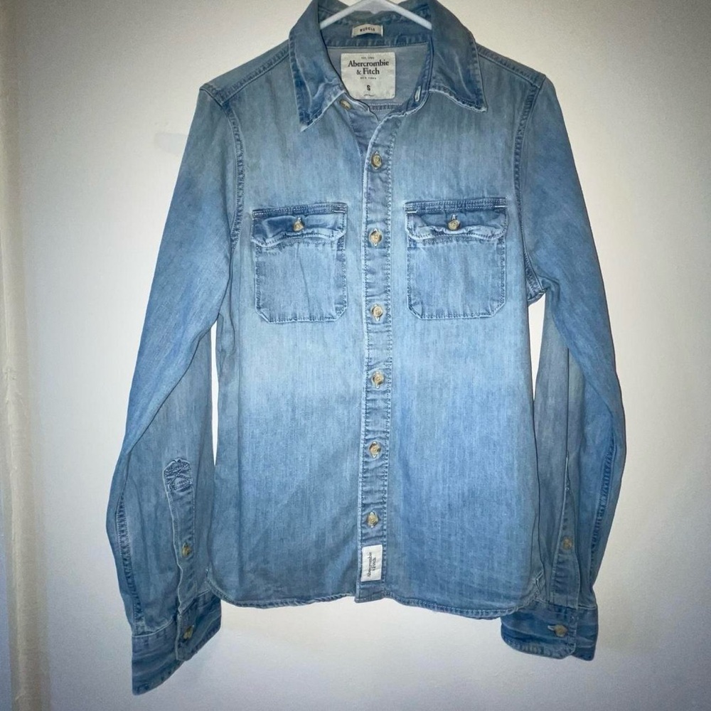 Abercrombie & Fitch Sky Blue Denim Shirt